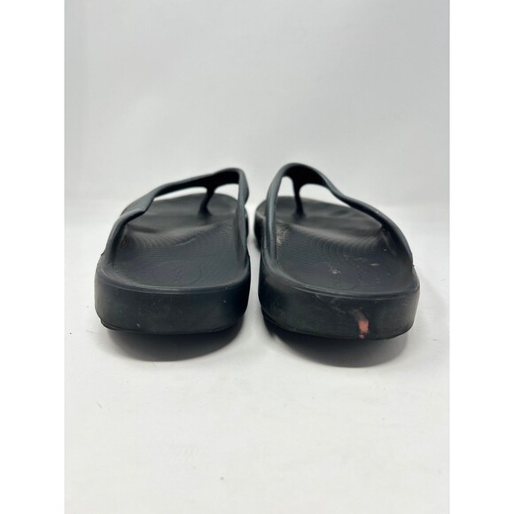 OOFOS Recovery Sandals US Mens 13 Black Flip Flop Thong Graphite Shoes main image 4